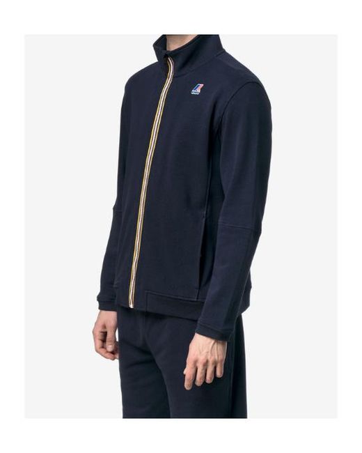 K-Way Blue Pepin High Colloar Sweatshirt for men