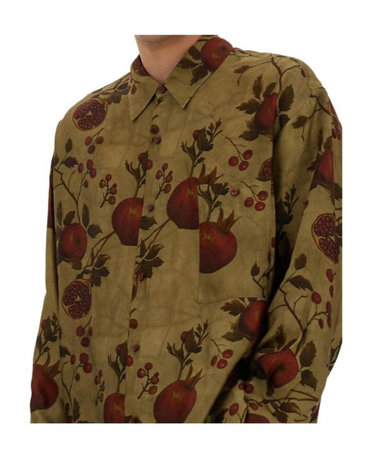 Uma Wang Green Long Sleeve Shirt for men