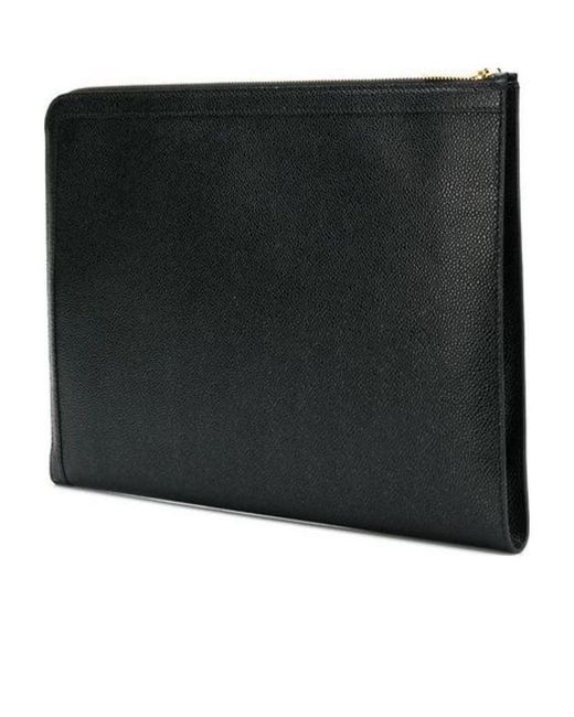 Thom Browne Black Zipped Document Case for men