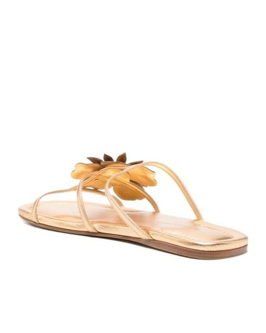 Zimmermann Metallic Strappy Flat Sandals