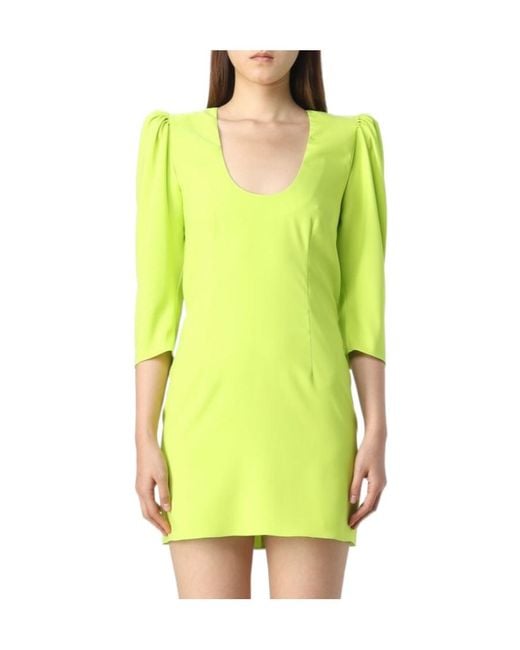 DSquared² Yellow Logo Dress