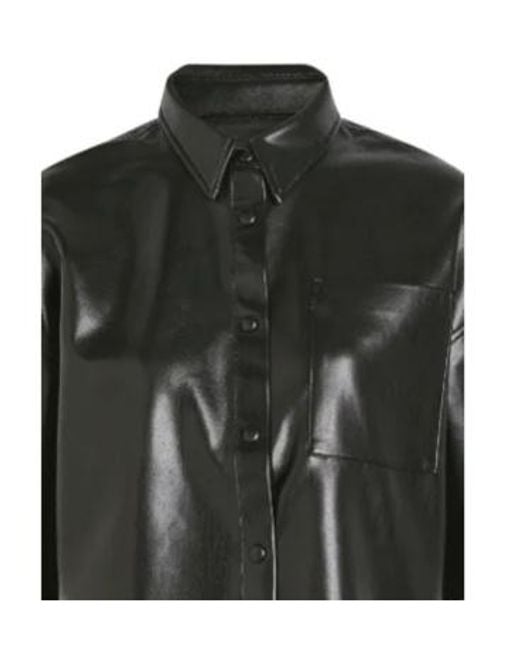 Citizens of Humanity Black Buttoned Patch Pocket Top