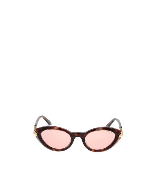 BVLGARI Pink Bulgari Oval Frame Sunglasses