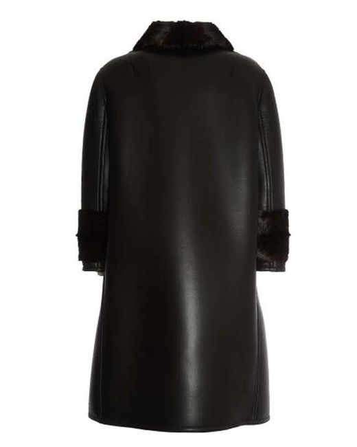 N°21 Black Faux-Fur Collar Coat
