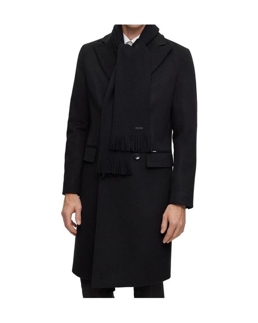 Boss Black Knitted Scarf for men