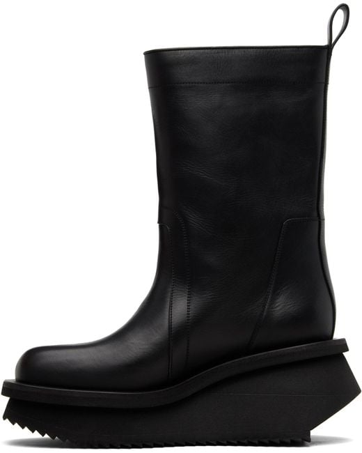Rick Owens Black Back Pull-Out Boots for men