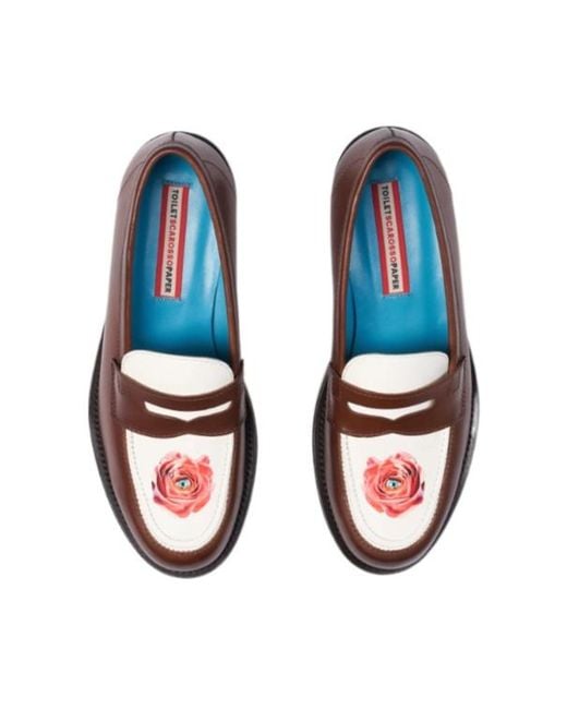 Scarosso Brown Eyes Roses For Her Loafers