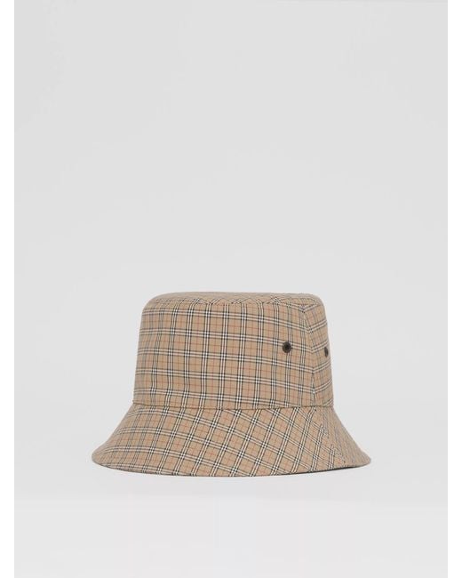 Burberry Brown Technical Check Bucket Hat for men