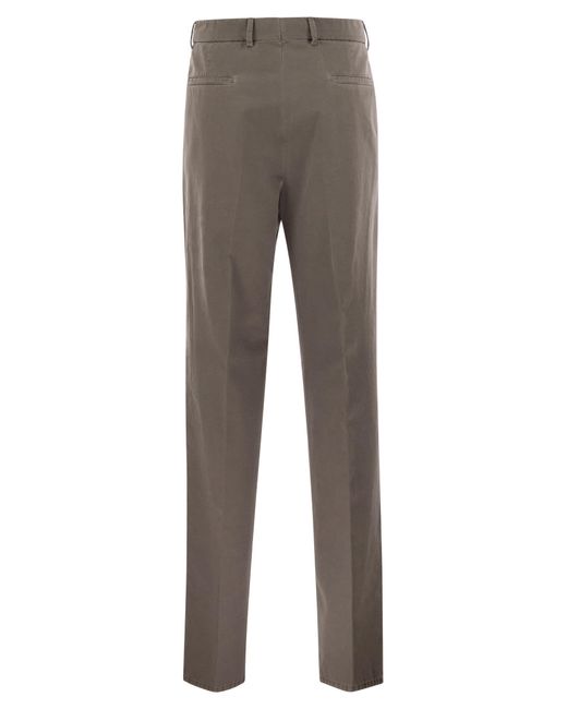 Brunello Cucinelli Gray Pleated Pants for men