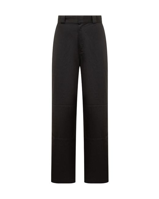 Palm Angels Black Straight Leg Work Pants for men