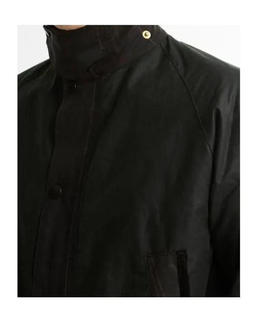 Barbour Black Icons Patch Bedale Wax Jacket for men