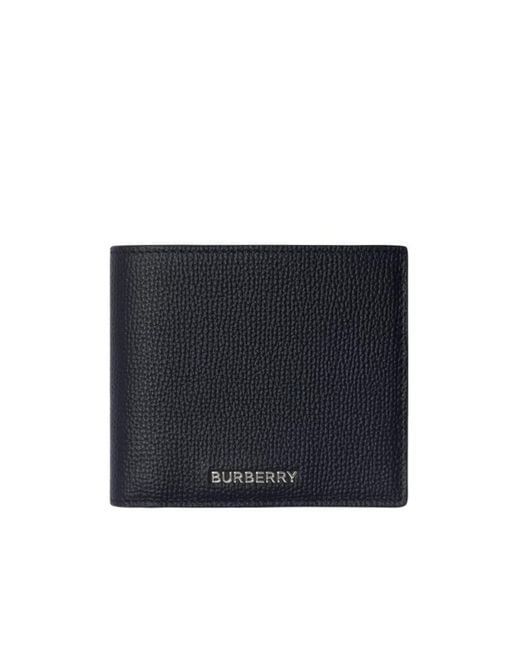 Burberry Blue Logo Double Fold Wallet for men