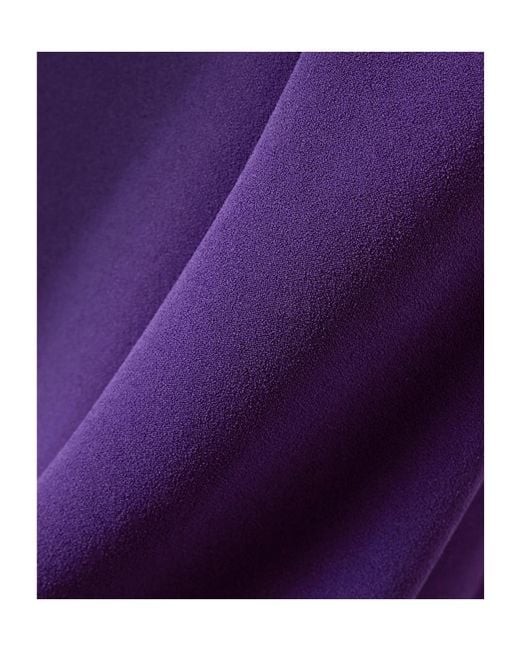 Solace London Purple Kaila Cape-Effect Crepe Gown