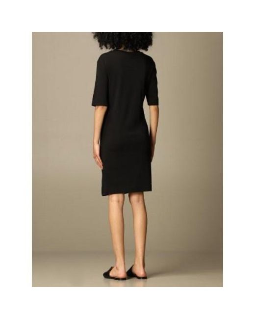 Moschino Black Printed T-Shirt Dress