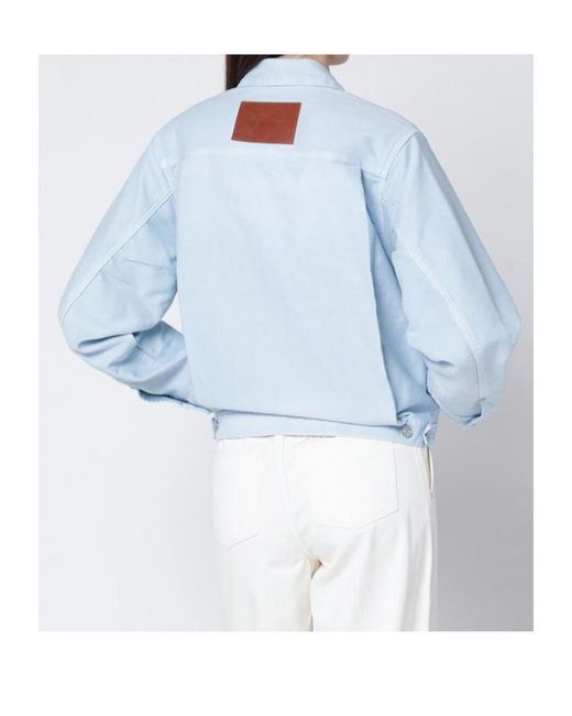 Victoria Beckham Blue Chest Pocket Trucker Jacket