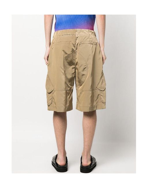 Versace Brown Logo Printed Drawstring Shorts for men