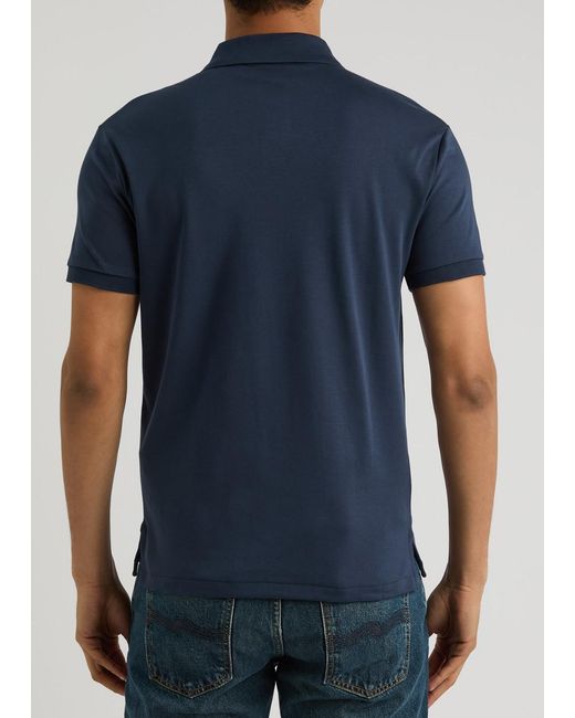 Polo Ralph Lauren Blue Slim Pima Cotton Polo Shirt for men