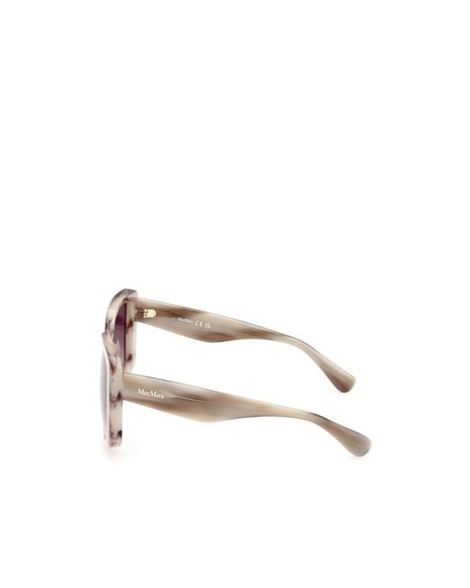 Max Mara Purple Square Frame Sunglasses