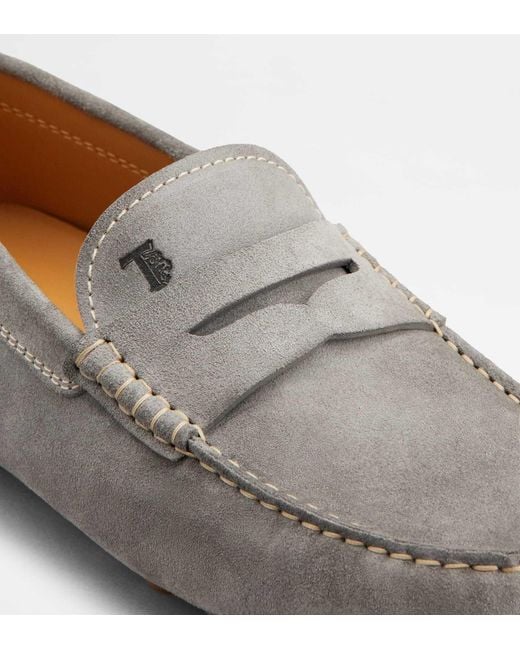 Tod's Gray Gommino Bubble Loafers for men