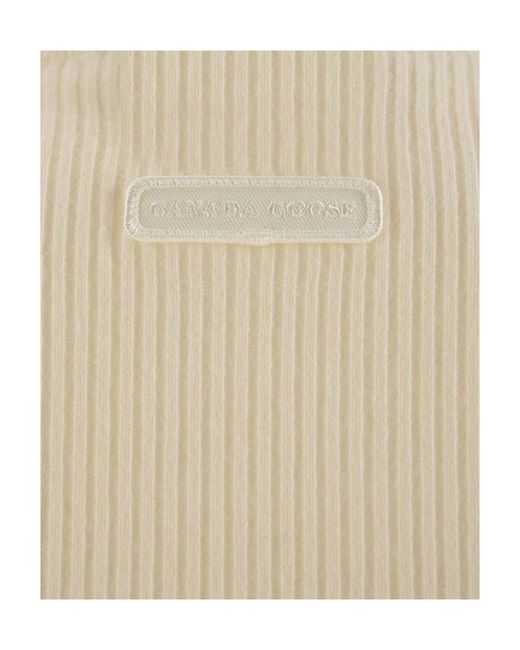 Canada Goose White Turtleneck Knitted Top