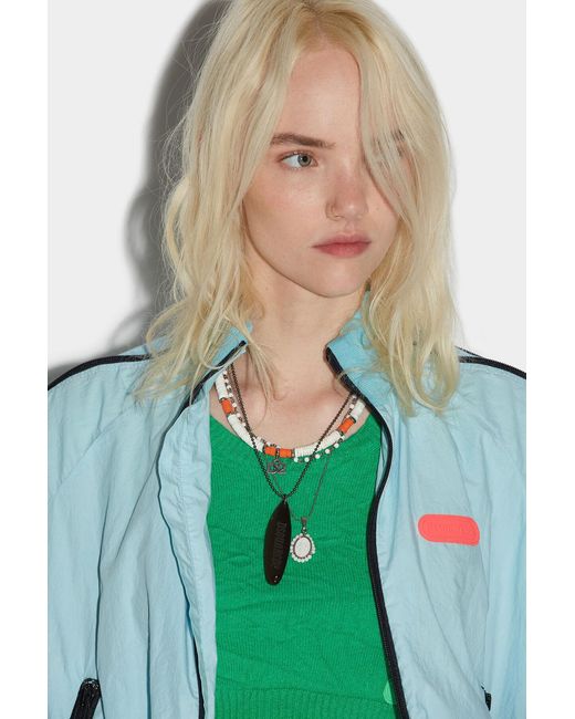 DSquared² Blue Zip-Sleeve Track Jacket