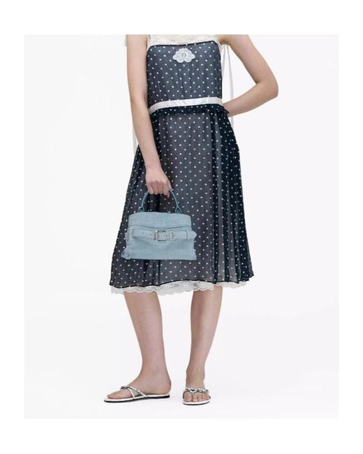 Marc Jacobs Blue Dakota Small Belted Shoulder Bag