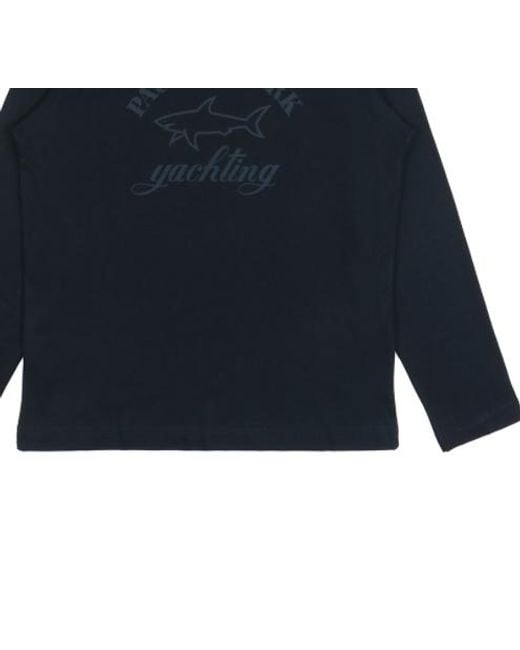 Paul & Shark Blue Logo Long-Sleeved T-Shirt for men