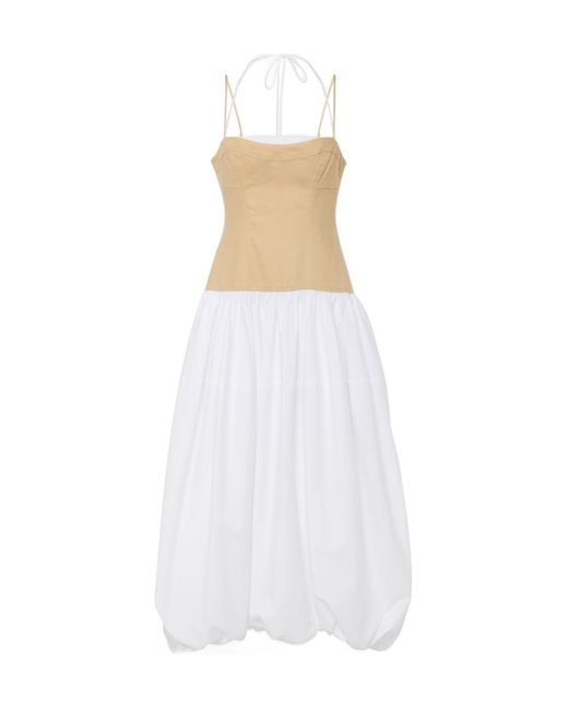 Jonathan Simkhai White Suspender Dress