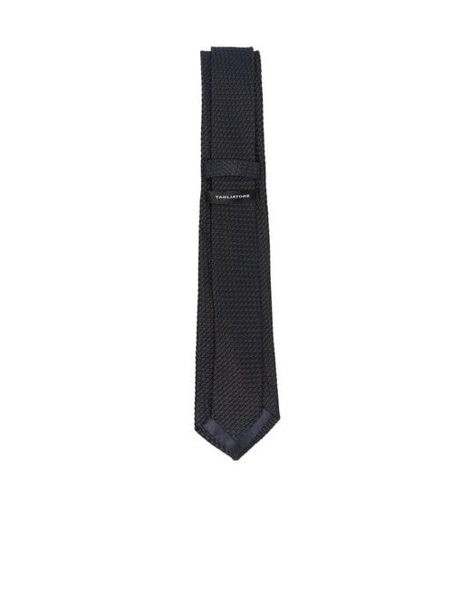 Tagliatore Black Twill Tie for men