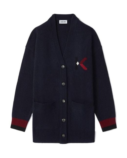 KENZO Blue K Logo Cardigan