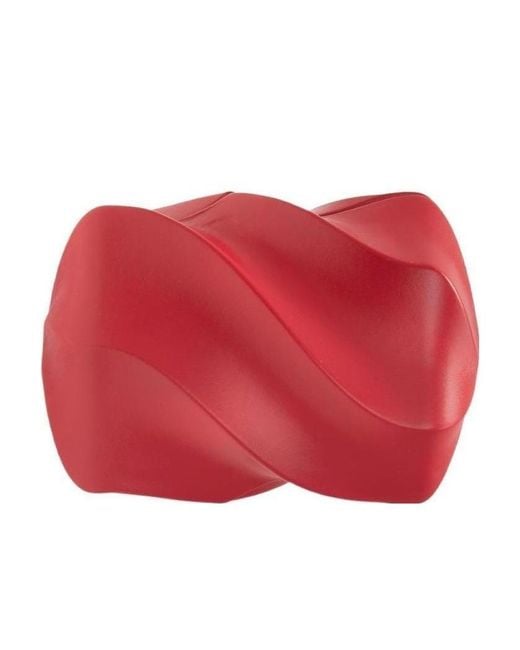Bottega Veneta Red Bv Whirl Clutch Bag