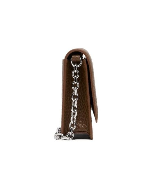 Maison Margiela Brown Chain Flap Wallet