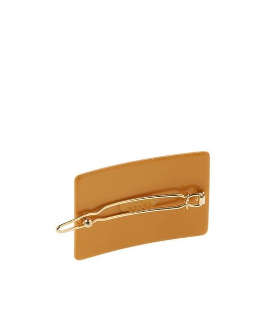 Fendi Multicolor Logo Rectangular Hairpin