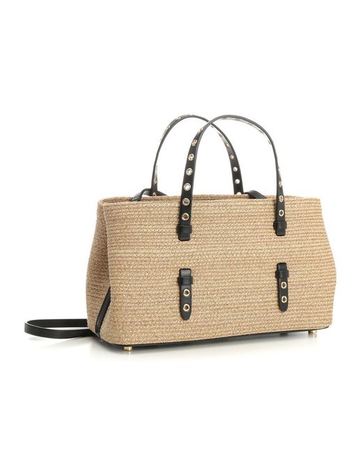 Alaïa Natural Alaïa Mina 25 Top Handle Tote Bag