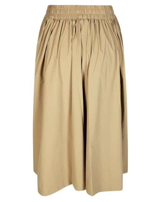 Save The Duck Natural Elasticated-Waist Midi Skirt