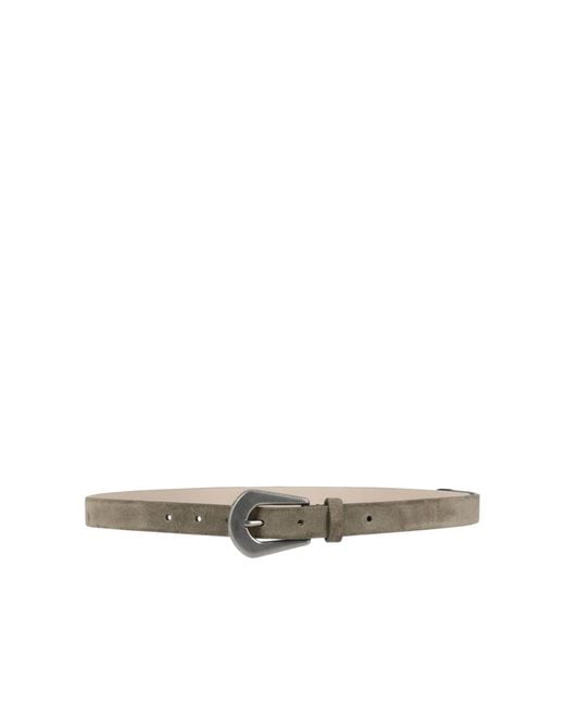 Brunello Cucinelli White Minimalist Thin Belt