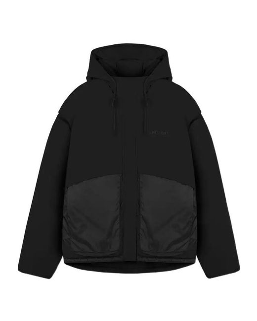 Represent Black Hooded Puffer Jacket for men