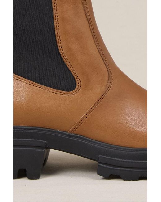 Hogan Brown Round Toe Slip-On Boots