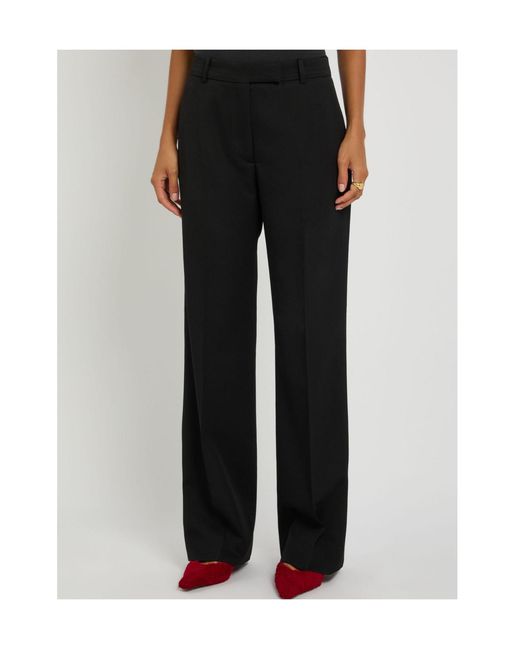 Acne Black Wool Gabardine Trousers