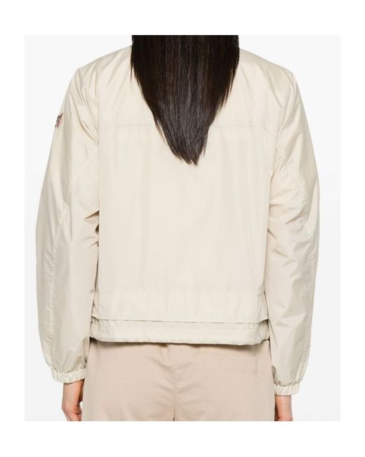 Moncler Natural Grenoble High-Neck Drawstring Coat