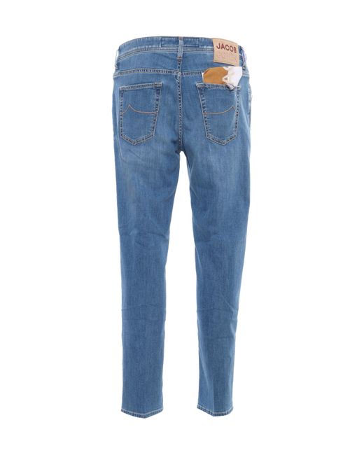 Jacob Cohen Blue Scott Cropped Jeans for men