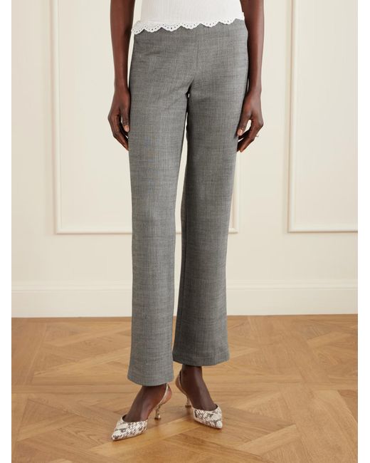 Magda Butrym Gray Wool Flared Casual Pants