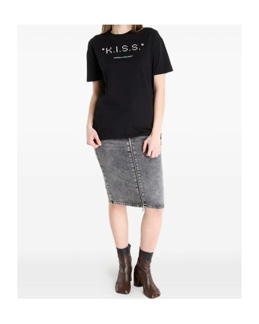 Off-White c/o Virgil Abloh Black Kiss Quote T-Shirt