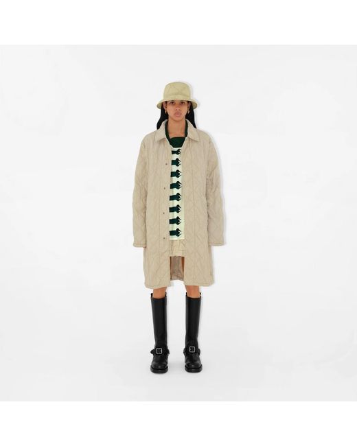 Burberry Green Logo Embroidered Crinkled Quilted Bucket Hat for men