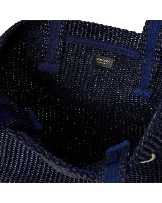 Jimmy Choo Blue Simple Straw Bag