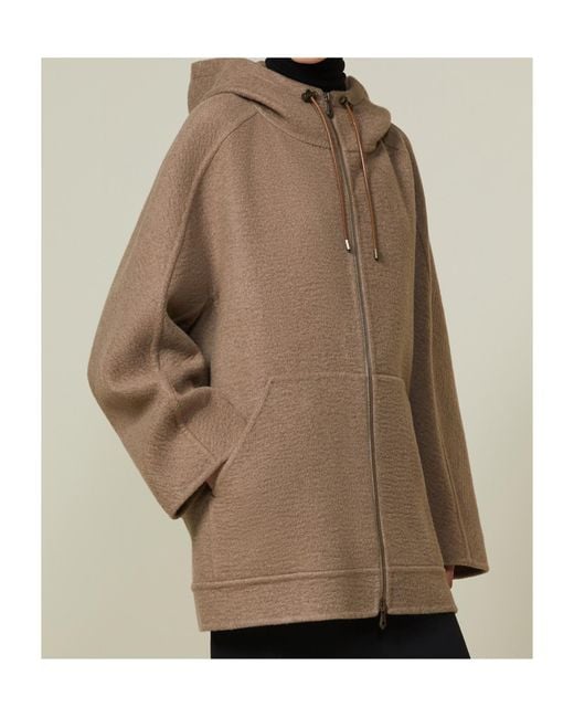 Max Mara Natural Atelier Hooded Oversized Coat