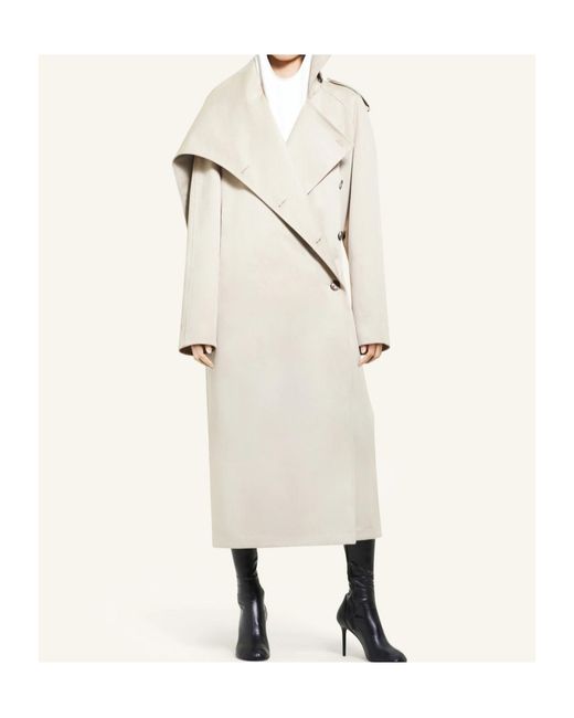 Courreges White Courrèges Button-Up Long Trench Coat