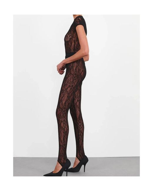 Wardrobe NYC White Lace Stirrup Leggings