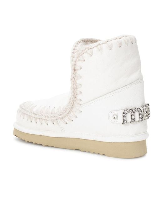 Mou White Eskimo Ankle Boots