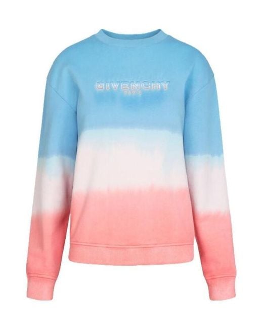 Givenchy Blue Logo Graded Sweater